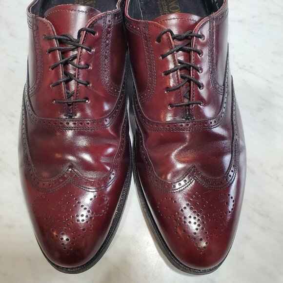 Vintage Hanover Cordovan Wingtip Dress Shoes Burgundy Men 12 B/AA Narrow / Extra main image 10